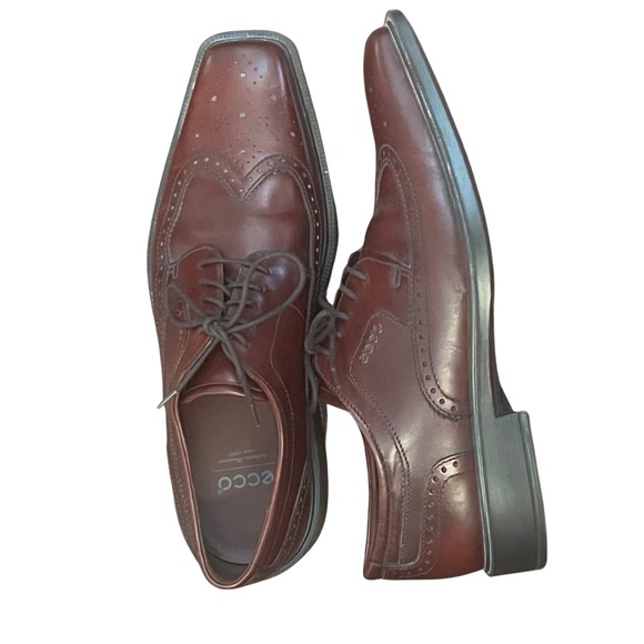 Brand new Ecco Leather wing tip Shoes size 45 - Picture 1 of 8